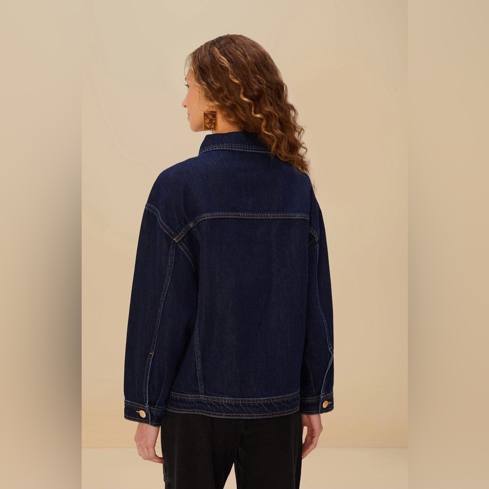 FARM RIO Dark Denim Buttoned Jacket - Picture 3 of 5